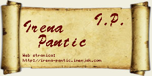 Irena Pantić vizit kartica